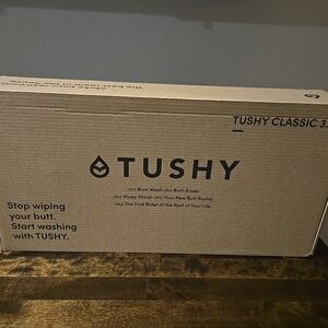 TUSHY Classic 3.0 Bidet Toilet Seat Attachment - A Non-Electric White/Bamboo